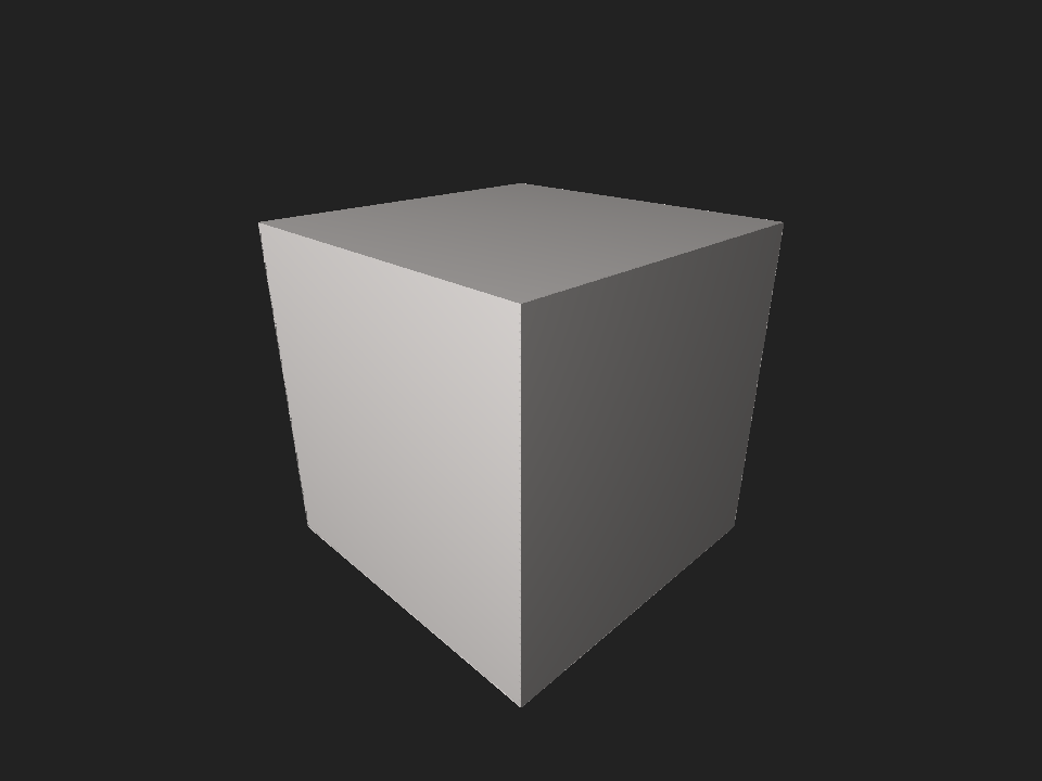 Test cube — overall view